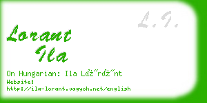 lorant ila business card